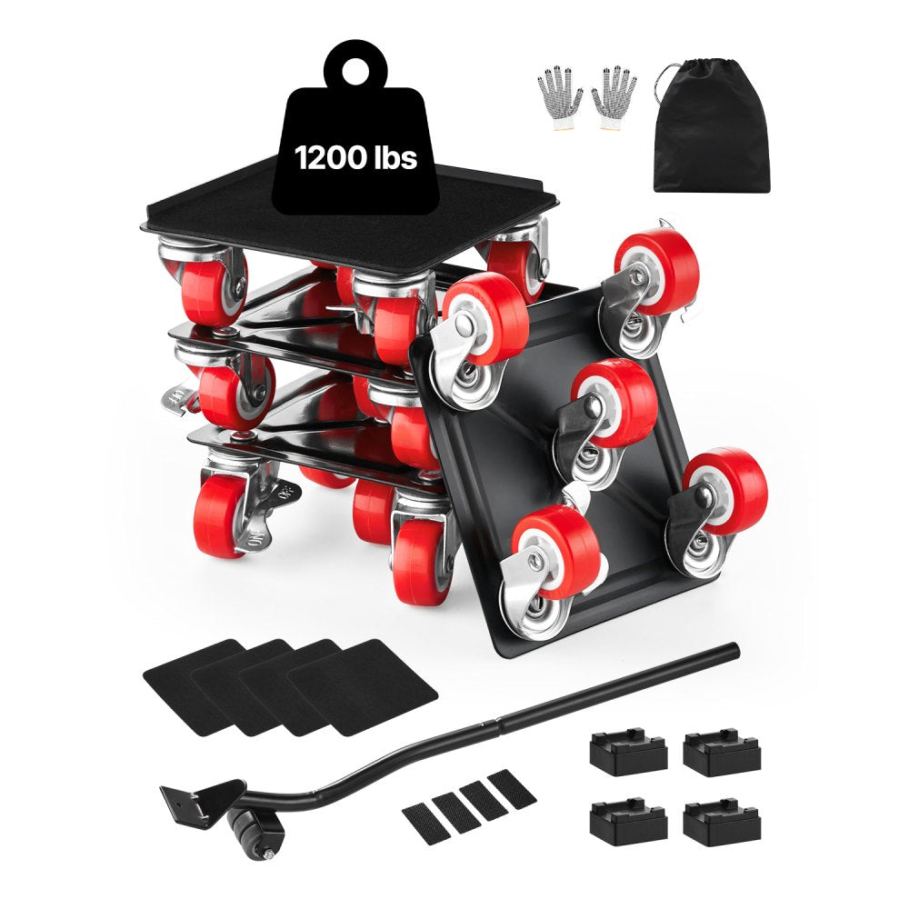 XY-7 - Heavy-Duty 1200 lbs Furniture Dolly with 5 Swivel Wheels