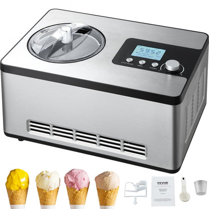 ICE2032-UL - 2QT Ice Cream Maker with 180W Compressor & LCD Display