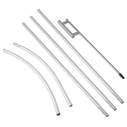 010890724362 - 16ft Durable Aluminum Feather Flag Pole with Ground Spike