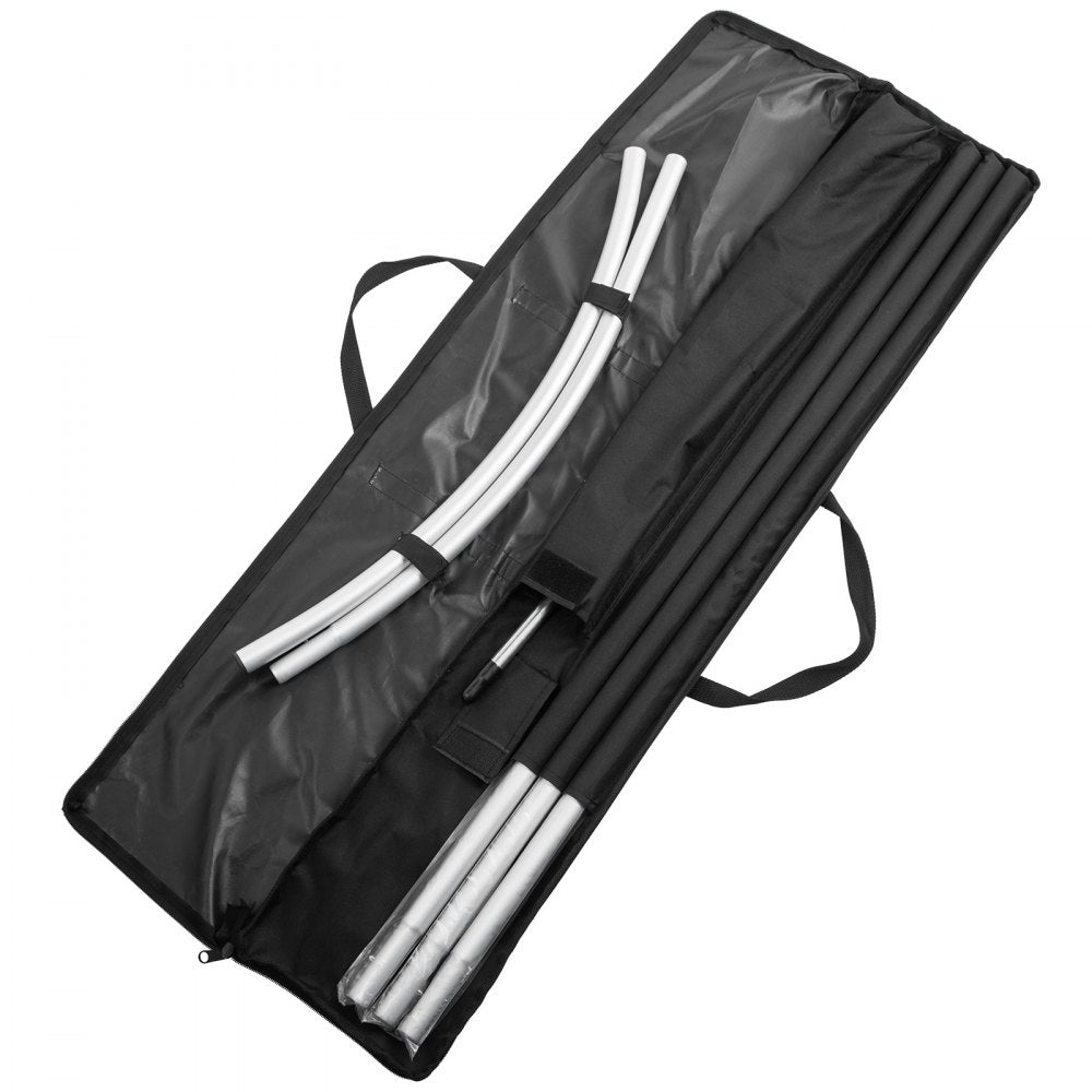 010890724362 - 16ft Durable Aluminum Feather Flag Pole with Ground Spike