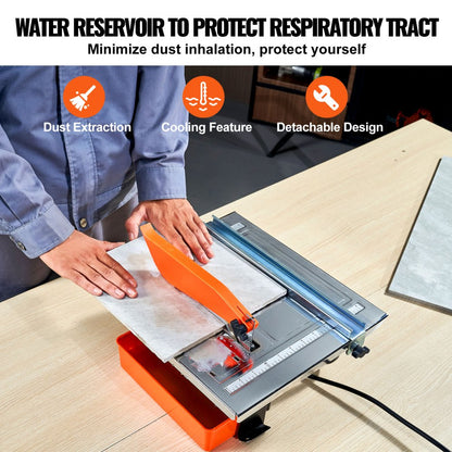 TC180Ⅱ - Compact Wet Tile Saw for Precise Cuts, 3500 RPM Induction Motor