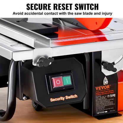 TC180Ⅱ - Compact Wet Tile Saw for Precise Cuts, 3500 RPM Induction Motor