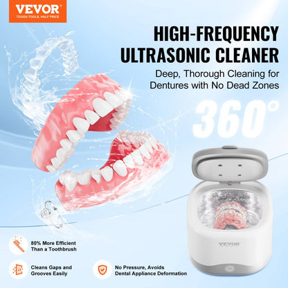 SJ-H6 - Compact Ultrasonic Cleaner for Jewelry & Dentures in Stainless Steel