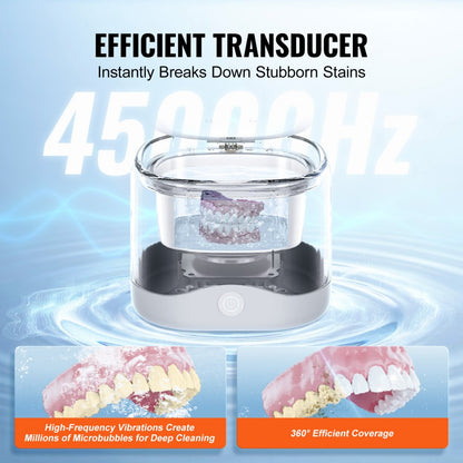 SJ-H6 - Compact Ultrasonic Cleaner for Jewelry & Dentures in Stainless Steel