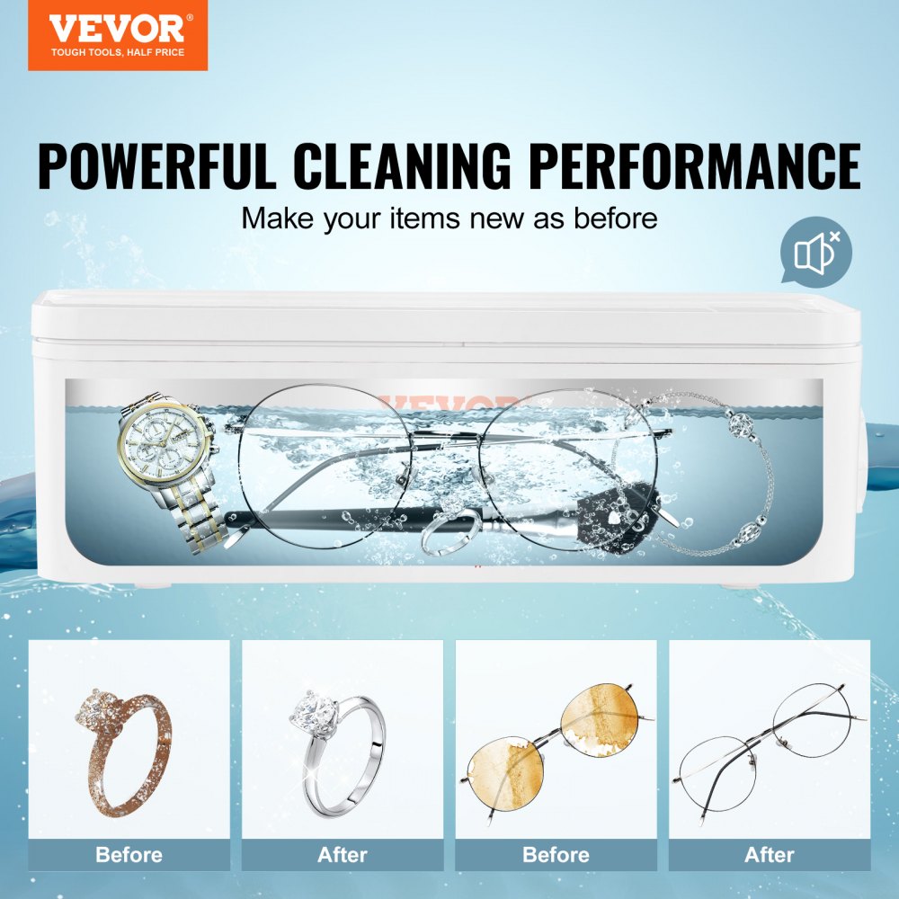 SJ-A1 - Powerful 16oz Ultrasonic Jewelry Cleaner for Sparkling Shine