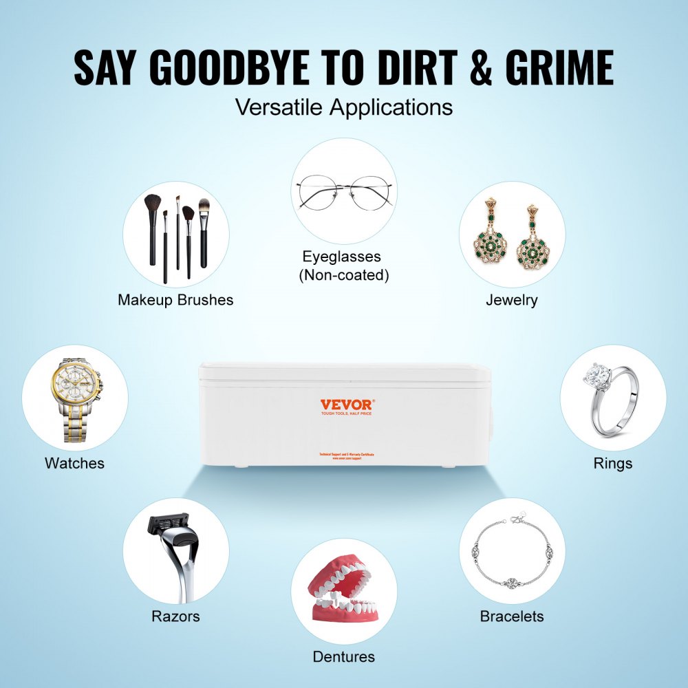 SJ-A1 - Powerful 16oz Ultrasonic Jewelry Cleaner for Sparkling Shine