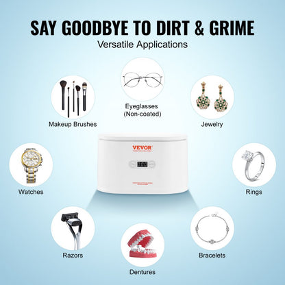SJ-W4 - VEVOR 650ml Ultrasonic Jewelry Cleaner for Sparkling Shine
