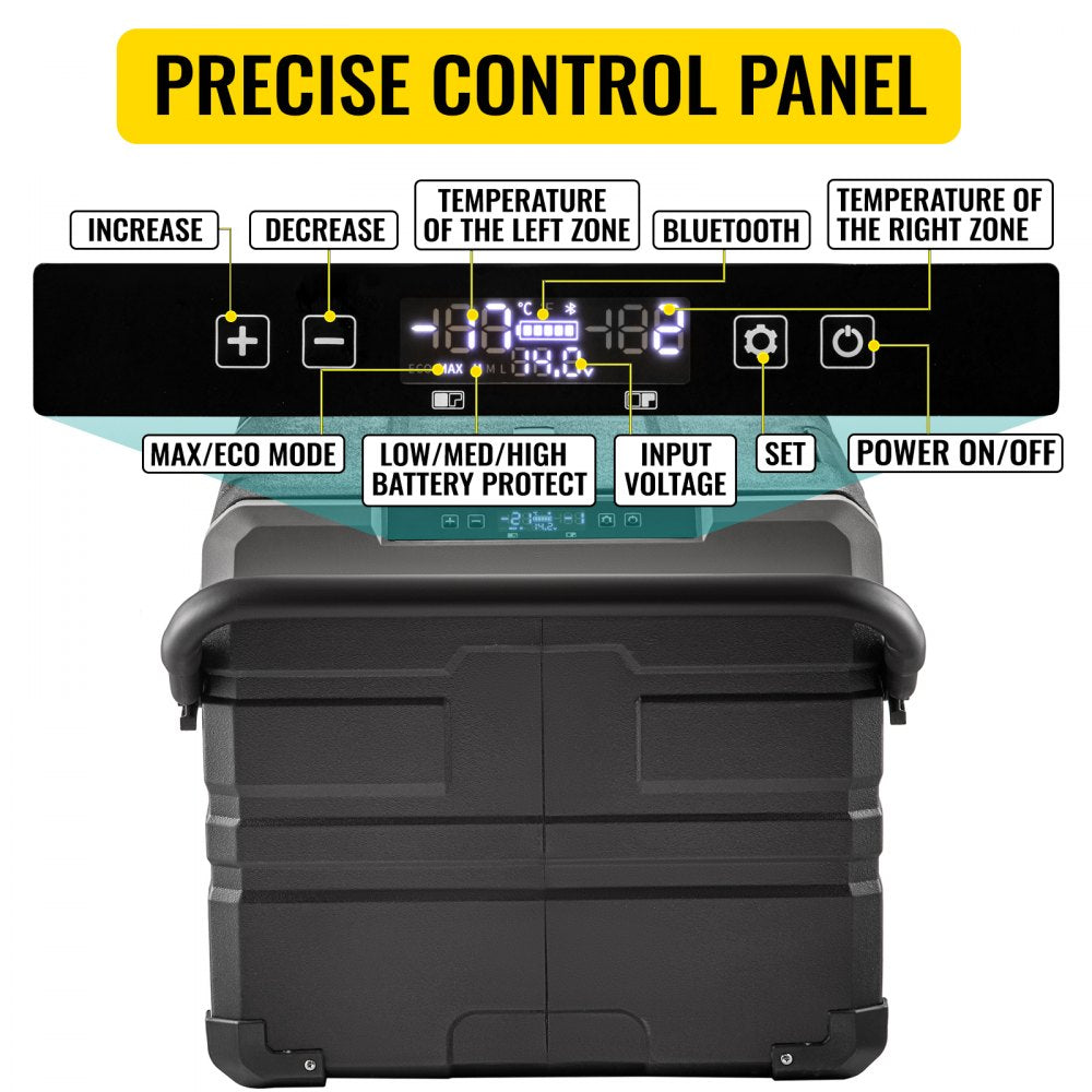 TWW95 - 95L Portable Car Freezer with Rapid Cooling and Solar Compatibility