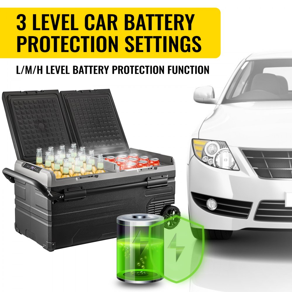 TWW95 - 95L Portable Car Freezer with Rapid Cooling and Solar Compatibility