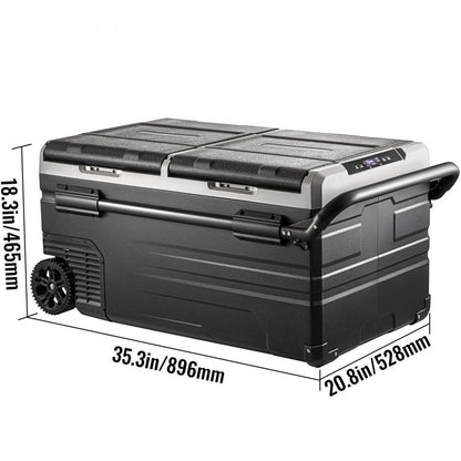 TWW95 - 95L Portable Car Freezer with Rapid Cooling and Solar Compatibility