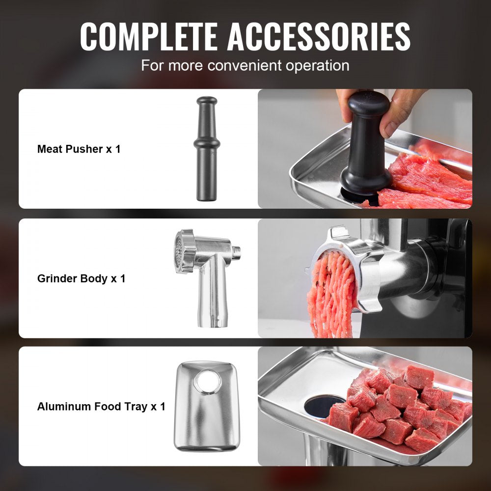 MG427A - Powerful 450W Electric Meat Grinder with 3 Cutting Plates