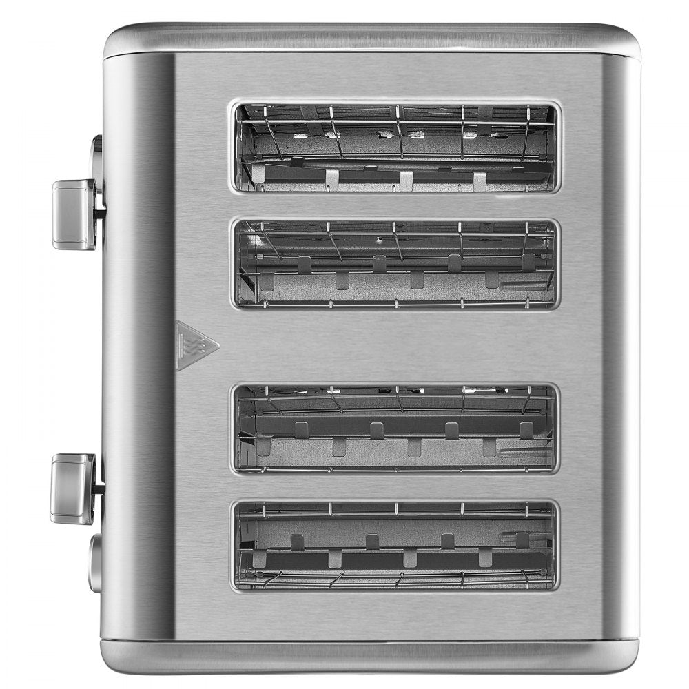 WT-340D - 4-Slice Stainless Steel Toaster with 1.5" Slots, 1650W