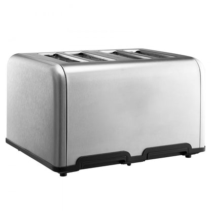 WT-340D - 4-Slice Stainless Steel Toaster with 1.5" Slots, 1650W