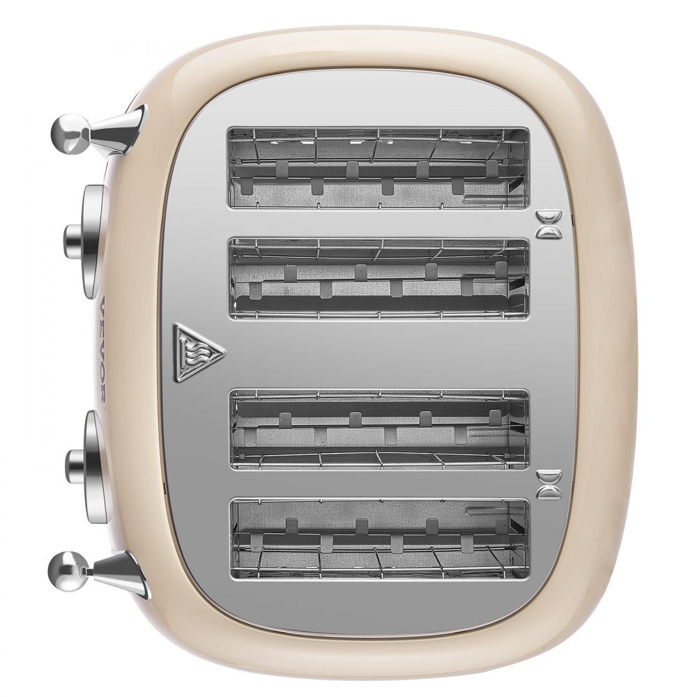 WT-8200T - 1650W Stainless Steel 4-Slice Toaster with 5 Browning Levels