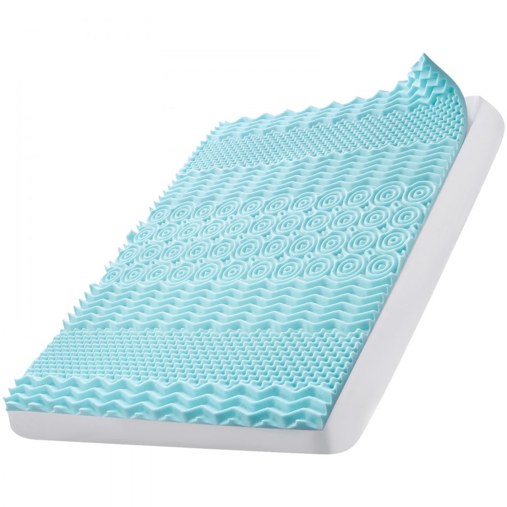 6080CJ - Plush Queen 2" Memory Foam Mattress Topper with Cooling Gel