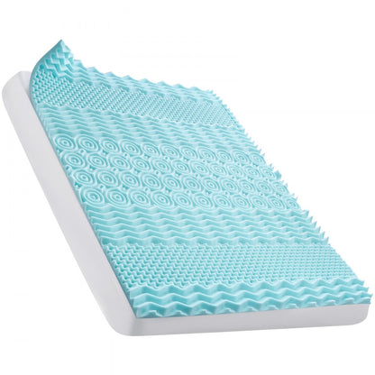 6080CJ - Plush Queen 2" Memory Foam Mattress Topper with Cooling Gel