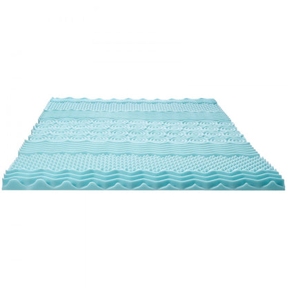 6080CJ - Plush Queen 2" Memory Foam Mattress Topper with Cooling Gel