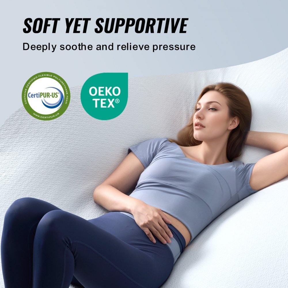 6080MV - 3" Cooling Gel Queen Memory Foam Mattress Topper, 60" x 80"