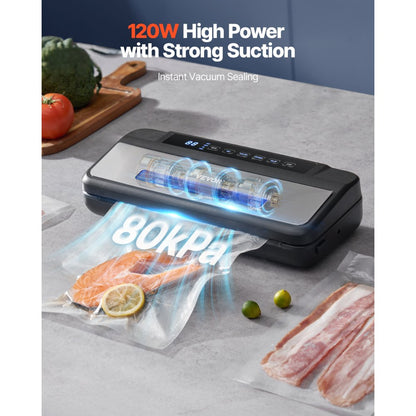 ZK-8861 - Compact 120W Vacuum Sealer with Strong Suction and Easy Control