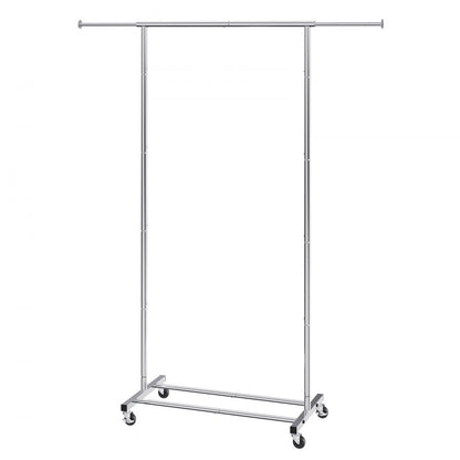 YD00015 - Adjustable Steel Clothes Rack with Wheels, 30.7-54.3" Length