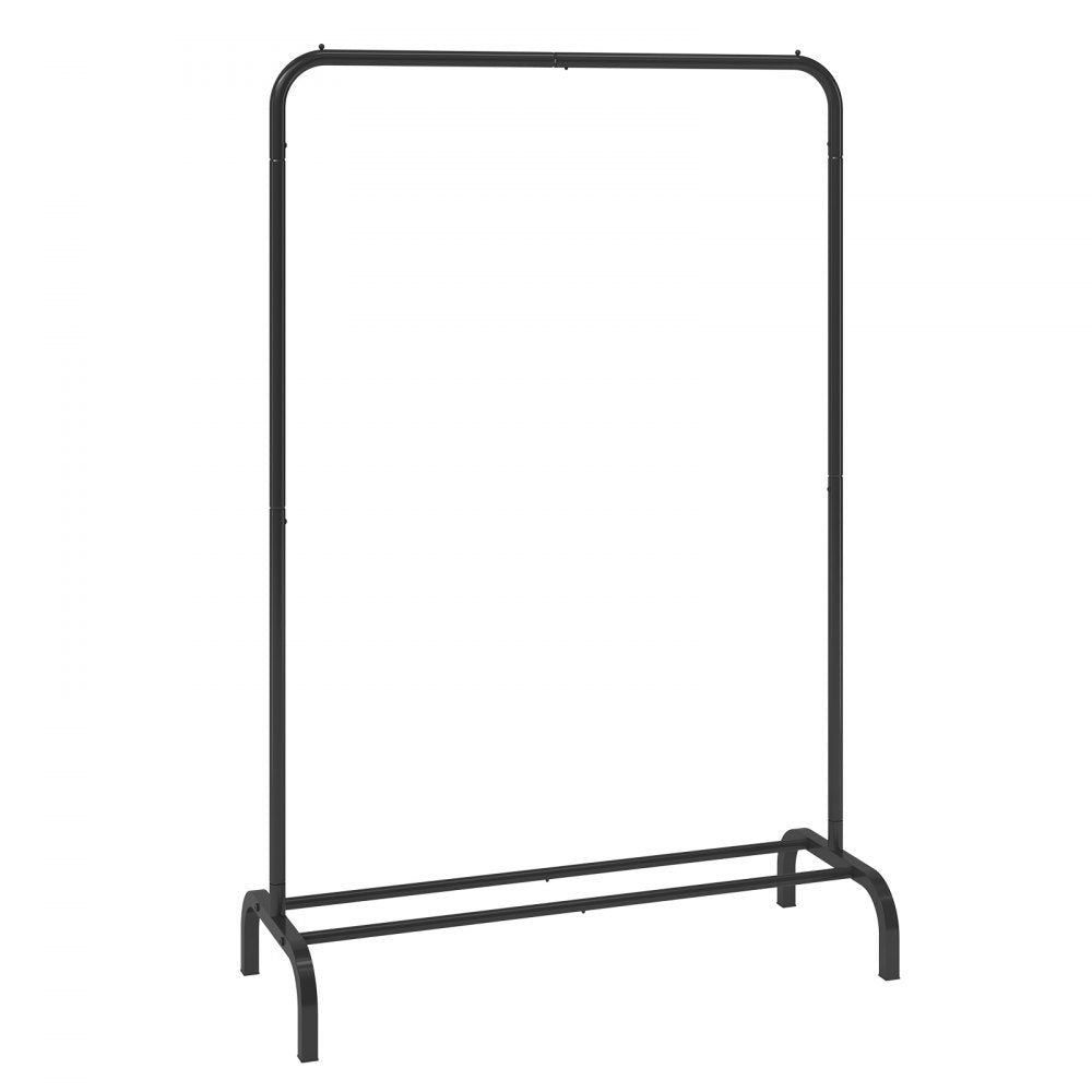 YD00016 - Heavy-Duty Mobile Garment Rack with Shelves and Rod
