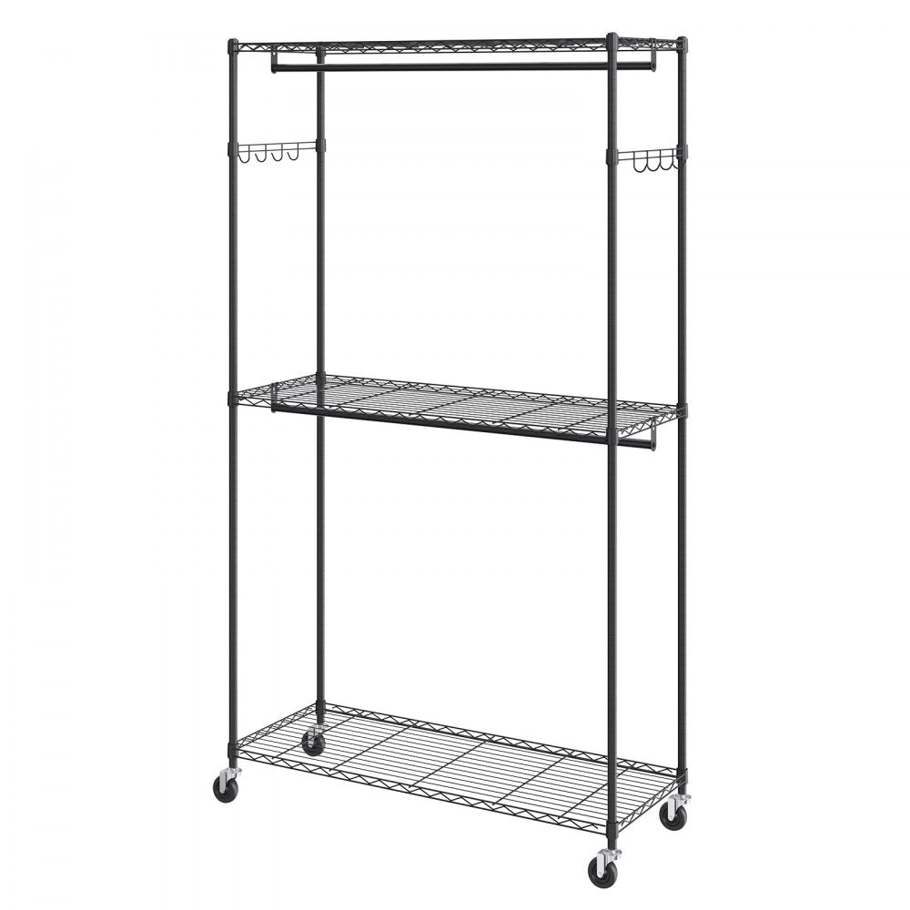 YC0002 - Heavy Duty 400 lbs VEVOR Rolling Clothing Rack with Adjustable Shelves