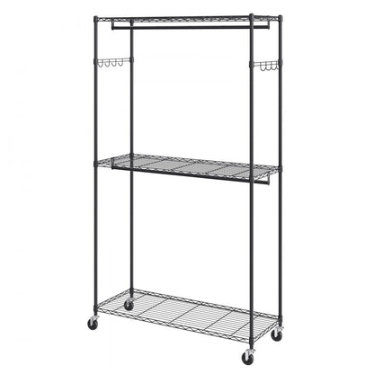 YC0002 - Heavy Duty 400 lbs VEVOR Rolling Clothing Rack with Adjustable Shelves