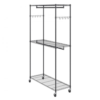 YC0002 - Heavy Duty 400 lbs VEVOR Rolling Clothing Rack with Adjustable Shelves