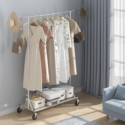 YD00017 - 57.2-74.1in Heavy-Duty Mobile Clothes Rack with Wheels