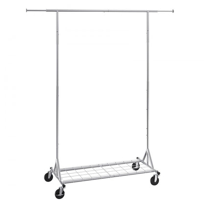 YD00017 - 57.2-74.1in Heavy-Duty Mobile Clothes Rack with Wheels