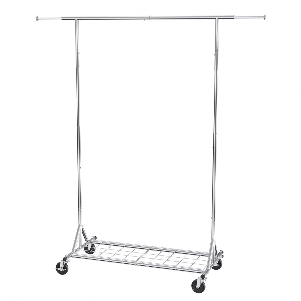 YD00017 - 57.2-74.1in Heavy-Duty Mobile Clothes Rack with Wheels