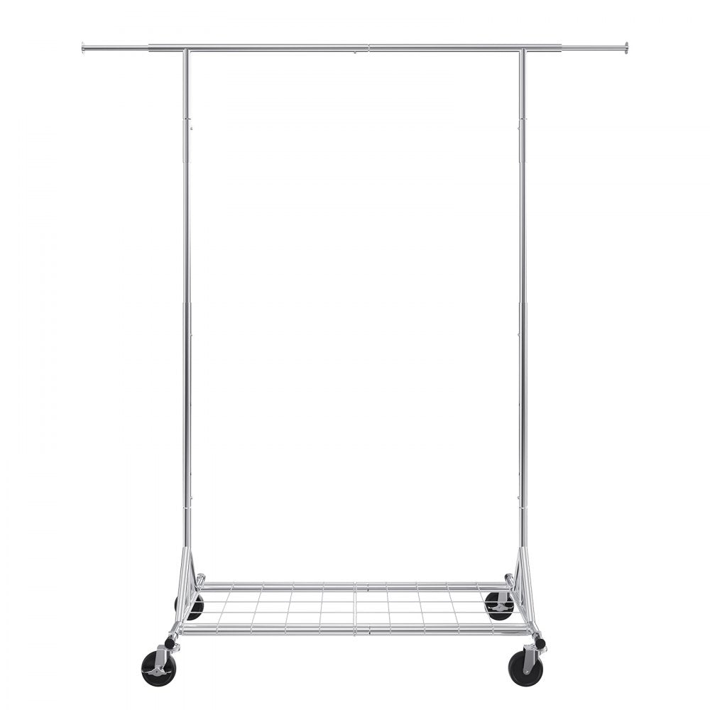 YD00017 - 57.2-74.1in Heavy-Duty Mobile Clothes Rack with Wheels