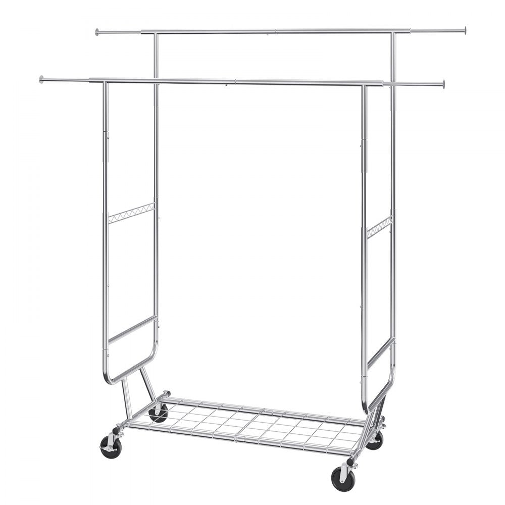 YD00018 - Adjustable Heavy Duty Clothes Rack, Holds 600 lbs, 56.8-73.5" Tall
