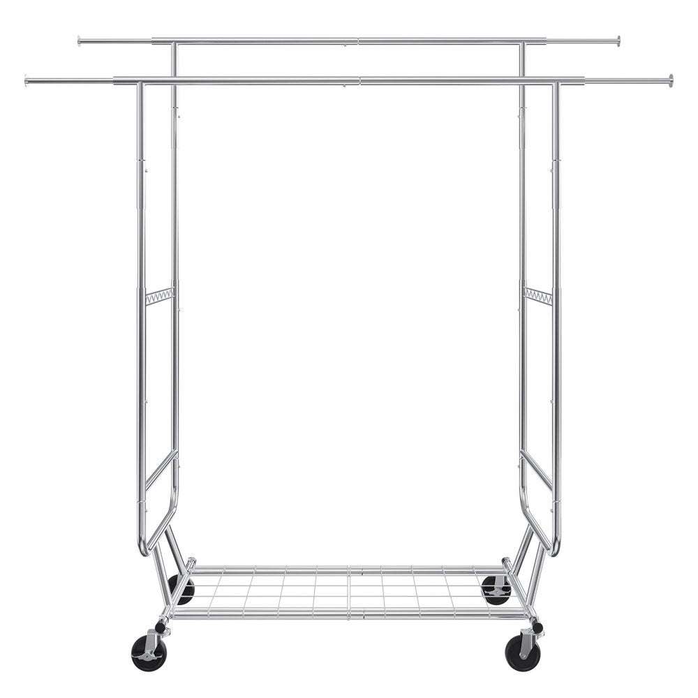 YD00018 - Adjustable Heavy Duty Clothes Rack, Holds 600 lbs, 56.8-73.5" Tall
