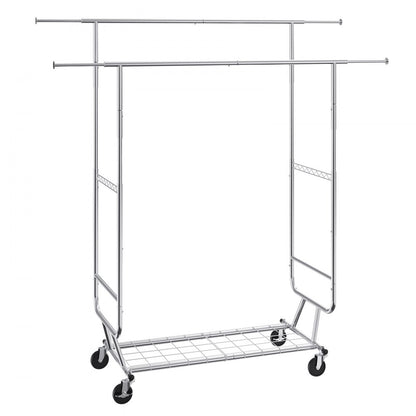 YD00018 - Adjustable Heavy Duty Clothes Rack, Holds 600 lbs, 56.8-73.5" Tall