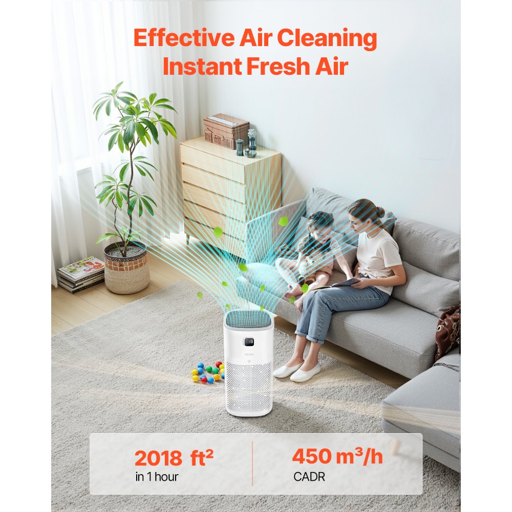 EPI405 - H13 HEPA Air Purifier with Auto Mode & PM2.5 Monitoring