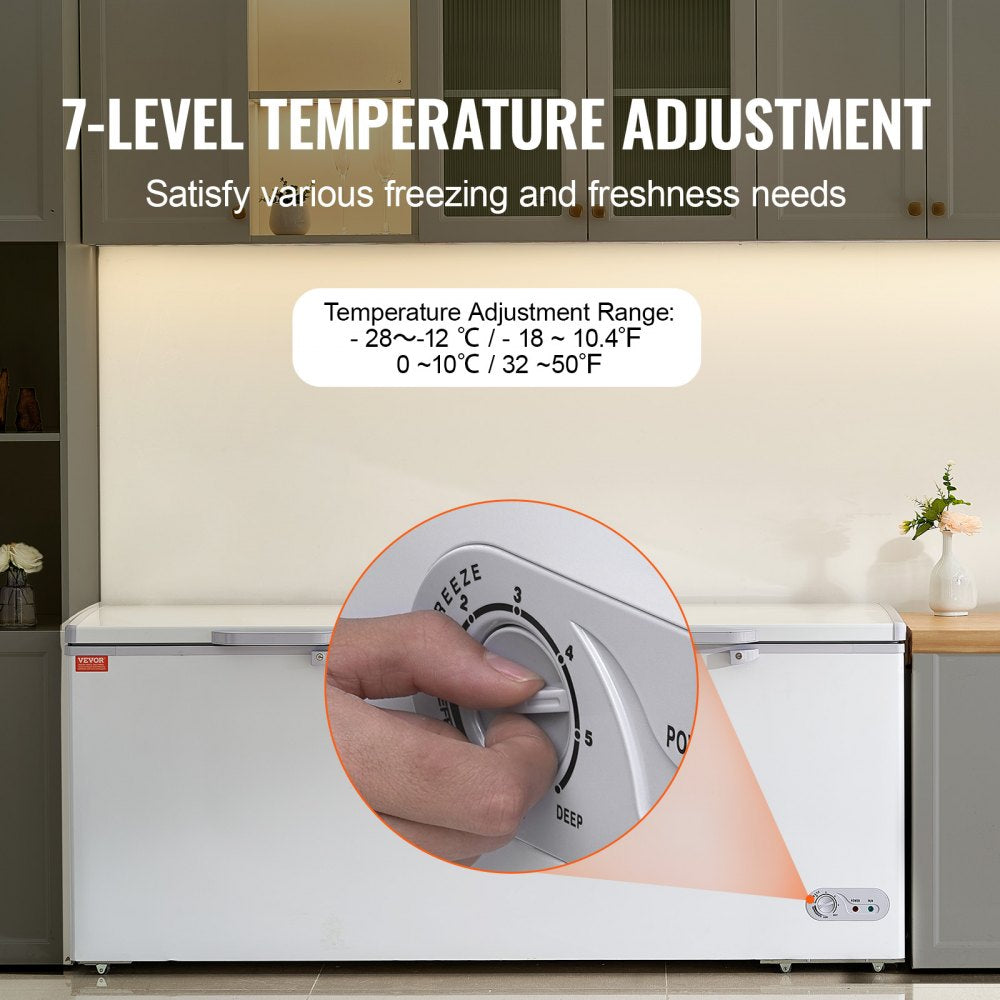 BD-600 - 19.8 Cu.ft VEVOR Chest Freezer with Lockable Split Doors