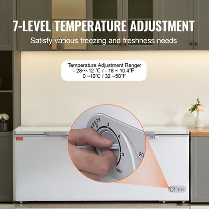BD-600 - 19.8 Cu.ft VEVOR Chest Freezer with Lockable Split Doors