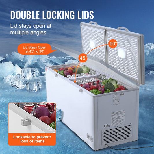 BD-600 - 19.8 Cu.ft VEVOR Chest Freezer with Lockable Split Doors