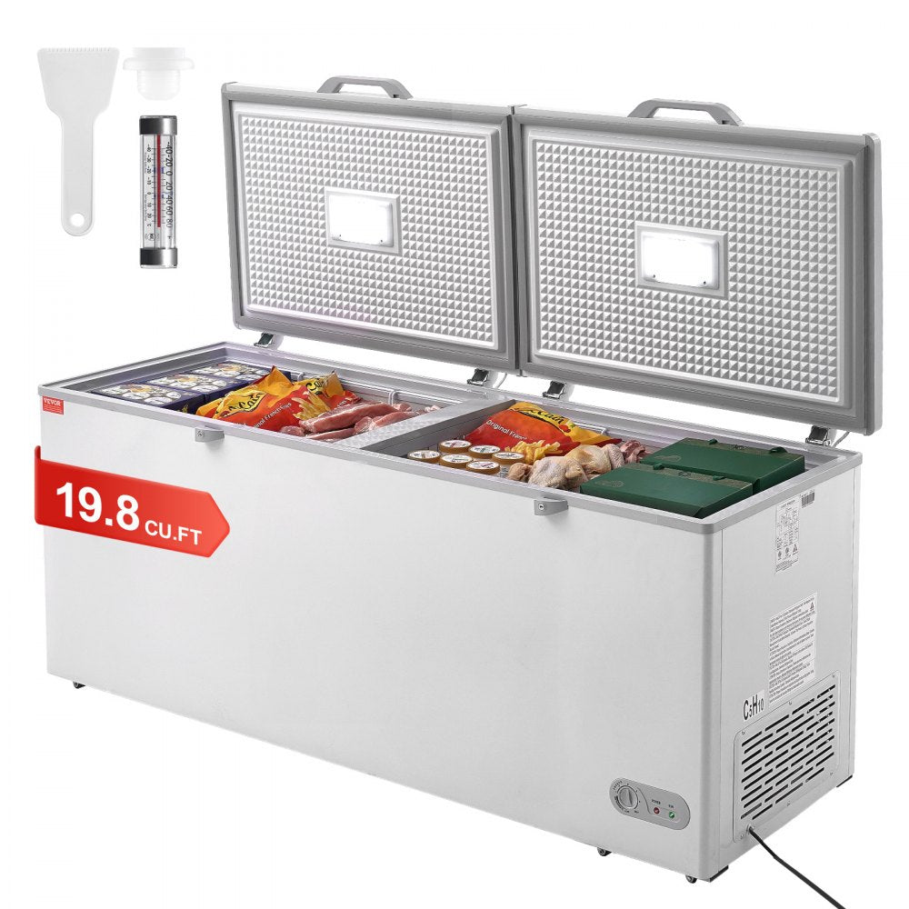 BD-600 - 19.8 Cu.ft VEVOR Chest Freezer with Lockable Split Doors