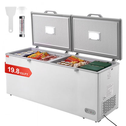 BD-600 - 19.8 Cu.ft VEVOR Chest Freezer with Lockable Split Doors