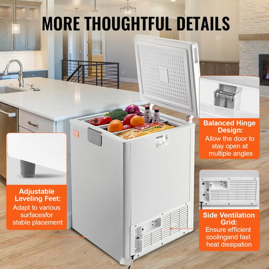 BD/BC-110EC - 3.88 Cu.ft VEVOR Chest Freezer with Two Baskets