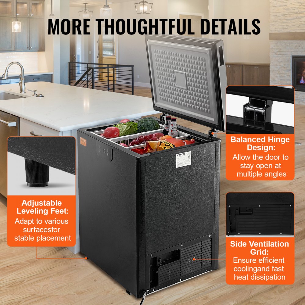 BD/BC-110EC - 5 Cu.ft Compact Chest Freezer with Digital Display and 2 Baskets