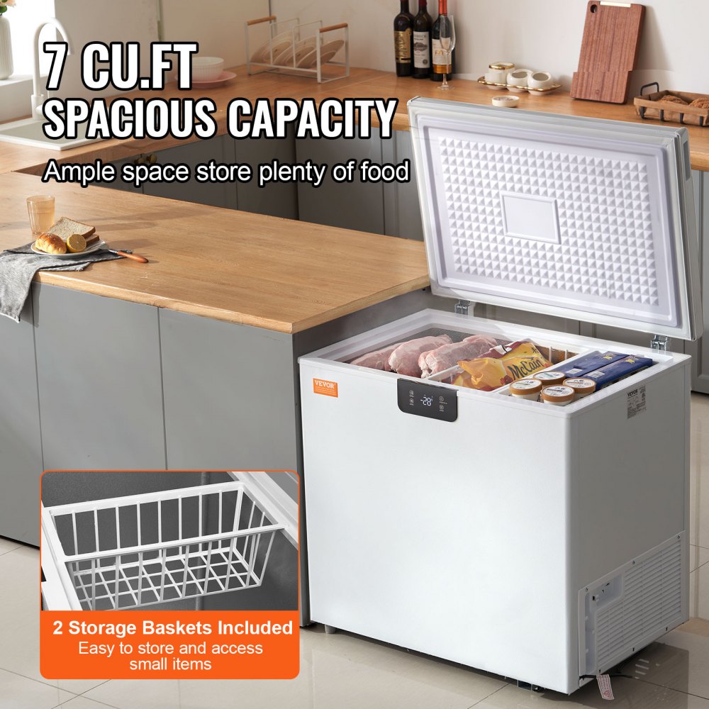 BD/BC-153EC - 7 cu.ft Compact Freezer with Digital Display & 2 Baskets