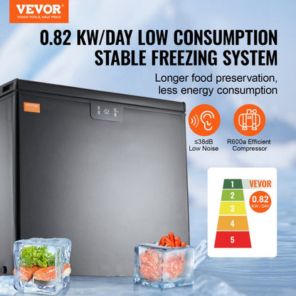 BD/BC-198EC - 10 Cu.ft VEVOR Compact Deep Freezer with Digital Display