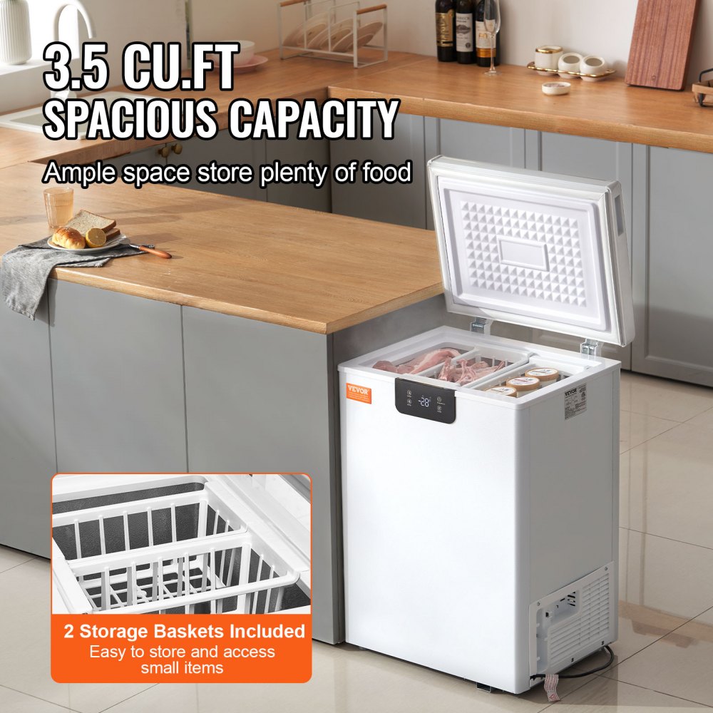 BD/BC-63EC - 3.5 cu.ft Compact Chest Freezer with Baskets & Temperature Control
