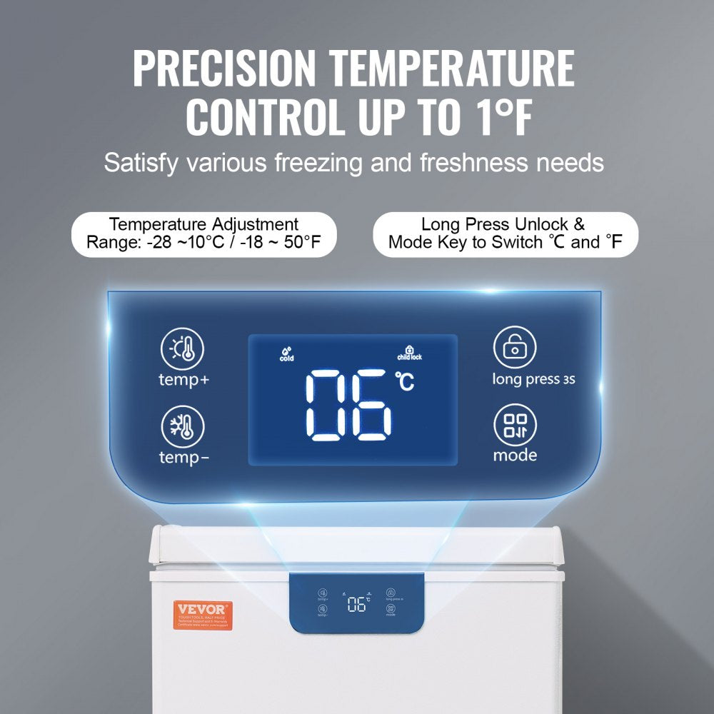 BD/BC-63EC - 3.5 cu.ft Compact Chest Freezer with Baskets & Temperature Control