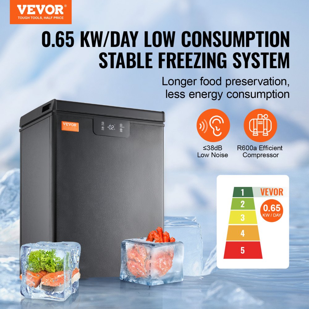 BD/BC-63EC - 2.22 Cu.ft VEVOR Compact Freezer with Baskets & Quiet Operation