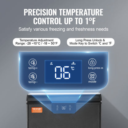 BD/BC-63EC - 2.22 Cu.ft VEVOR Compact Freezer with Baskets & Quiet Operation