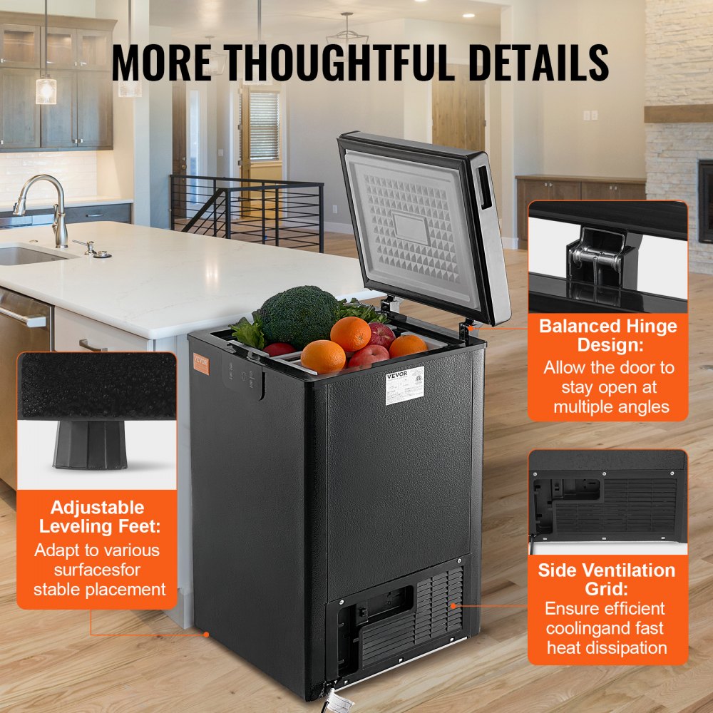 BD/BC-63EC - 2.22 Cu.ft VEVOR Compact Freezer with Baskets & Quiet Operation